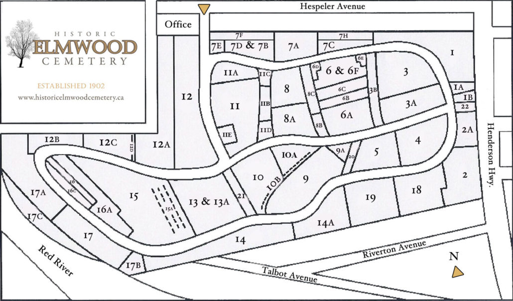 Cemetery Map Elmwood Cemetery